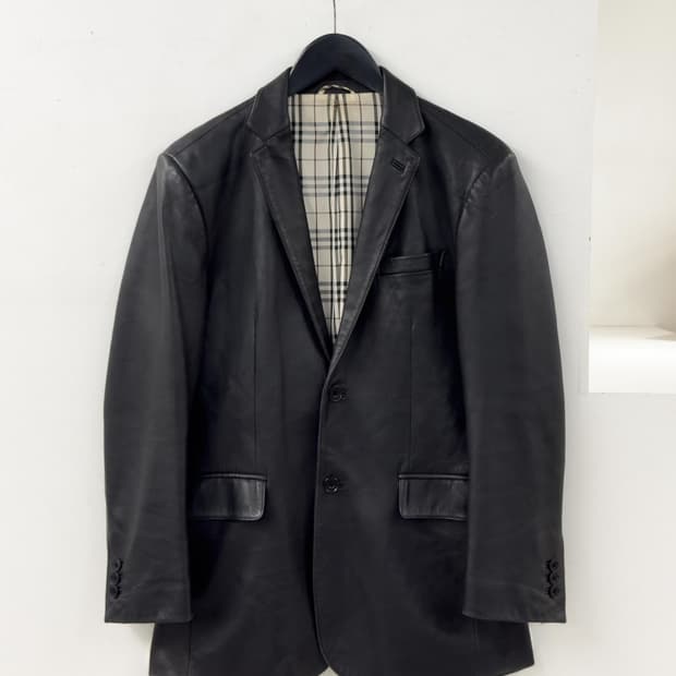 버버리 레더 자켓