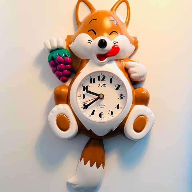 vintage | 여우 꼬리가 흔들리는 벽시계