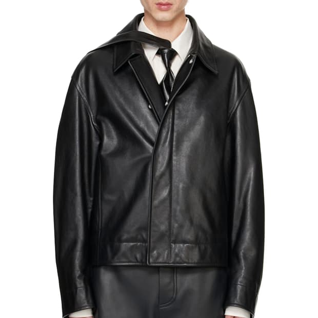 보테가 베네타 송아지 가죽 자켓