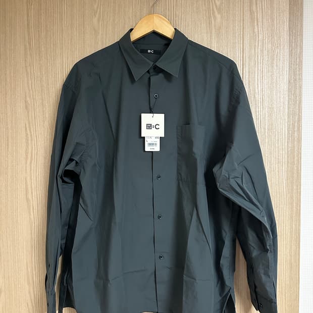 유니클로 C 브로드클로스 셔츠 다크그린 (L)