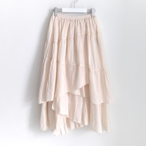 shirring cancan skirt 