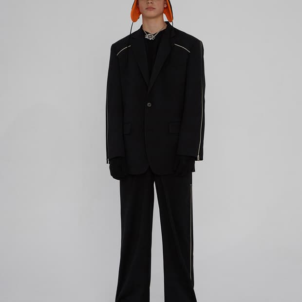 아더에러 zip 지퍼 슬랙스 팬츠 블랙