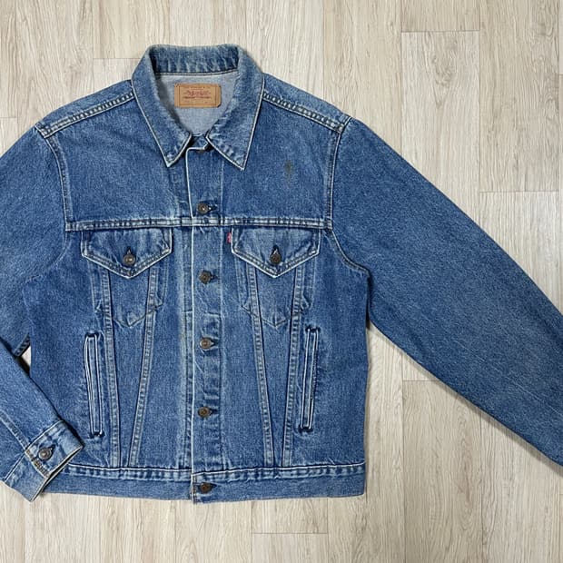 100) 80's 리바이스 3rd 중청워싱 4포켓 데님자켓(미국제)
