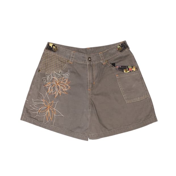 雅結 마사유 Oriental Flower Embroidery Pants