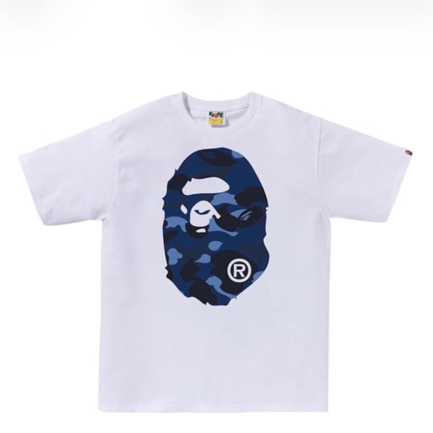 급처)s 베이프 컬러 카모 빅 에이프 헤드 반팔 티셔츠 bape