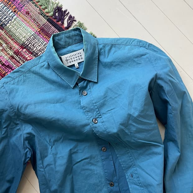Maison Margiela 마르지엘라 블루 셔츠