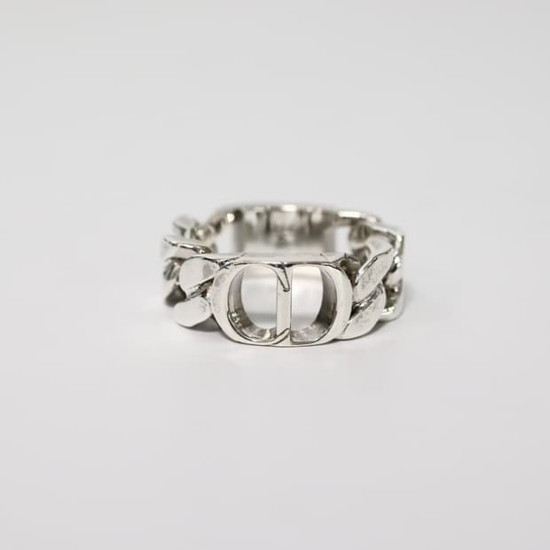 디올 CD ICON 체인 링크 925 반지 S/19호