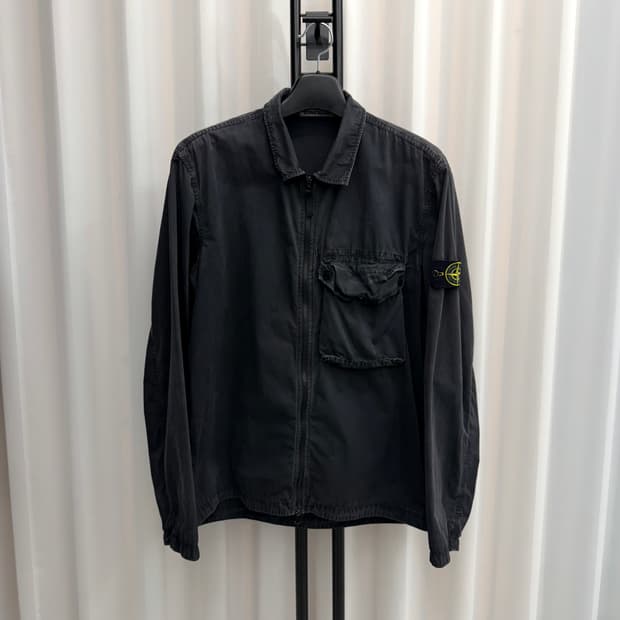 [XXL] 스톤아일랜드 올드이펙트 포켓 오버셔츠 블랙