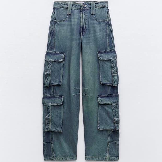자라 TRF MID RISE CARGO PANTS 카고 팬츠 바지