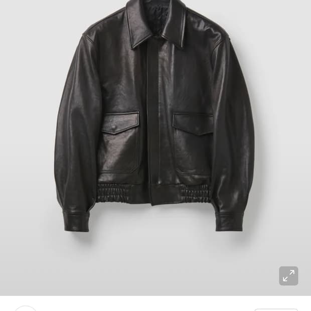 쿠어 베지터블 레더 A-2 자켓 블랙 M