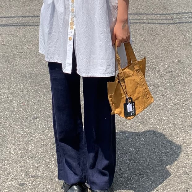 indigo linen pants