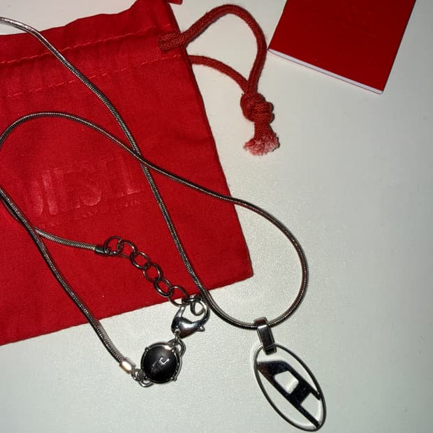 디젤 DX1342 스테인리스 목걸이 실버