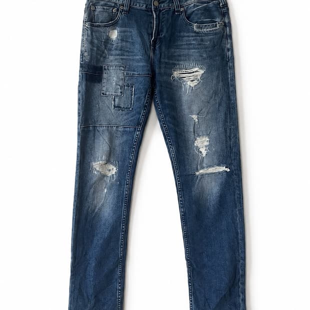 BAYFLOW DENIM 패치워크 TAPERED W31