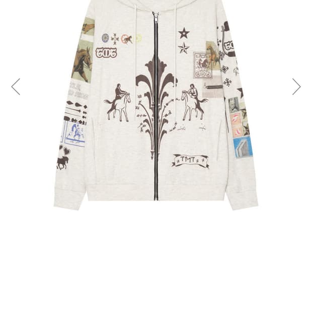 투머치택스 PRINTED WAFFLE 후드집업 (택포)