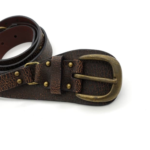 BENETTON 빈티지 베네통 아티잔 가공 레더 레이어링 벨트