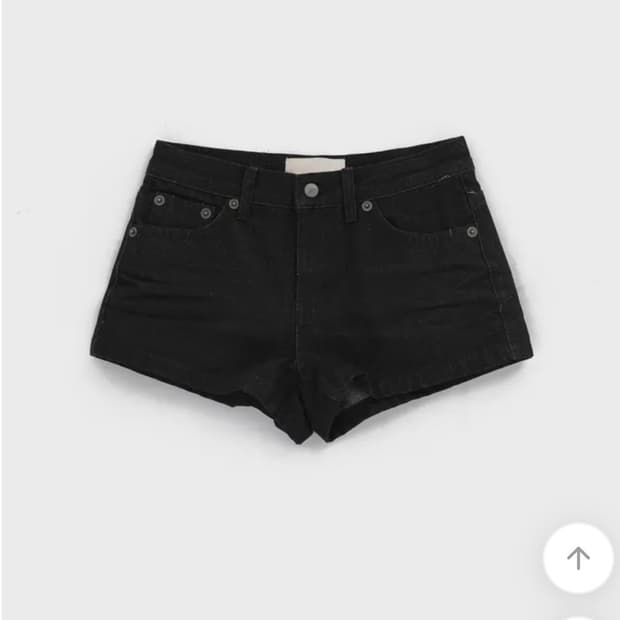 블랙업 핫크 논페이드 숏 데님팬츠 흑청 M