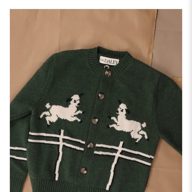 [m] ss daley 지디 최우식 착용 가디건 그린