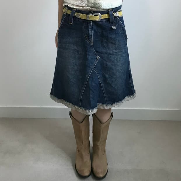 Levis 리바이스 레이스 데님 스커트