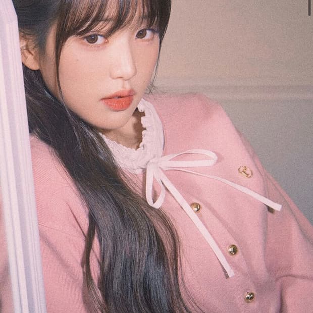 로라로라 ROUND VOLUME SLEEVE CARDIGAN PINK