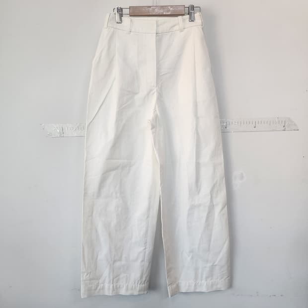 나무그림 화이트 와이드 팬츠