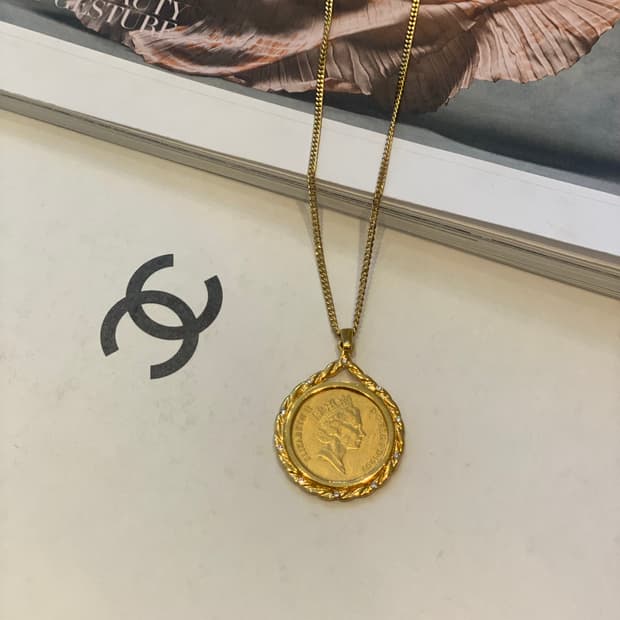 영국 동전 팬던트 목걸이