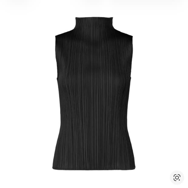 이세이미야케 플리츠플리즈 반목 나시 민소매 탑 블랙 3사이즈