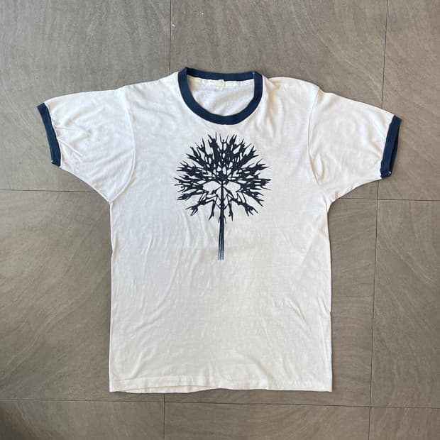 90년대 90s 미국 생산 빈티지 링거 반팔 티셔츠 링거티