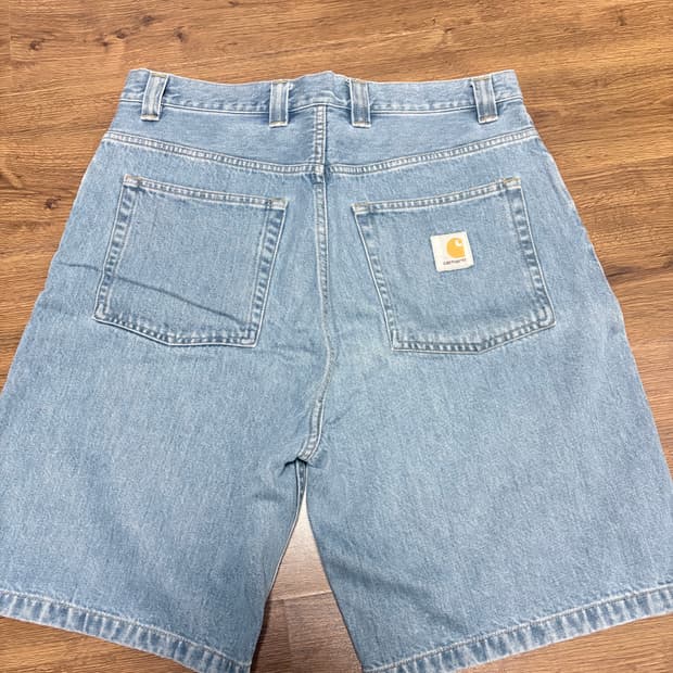 칼하트wip 브랜든 쇼츠 블루 스톤워시
