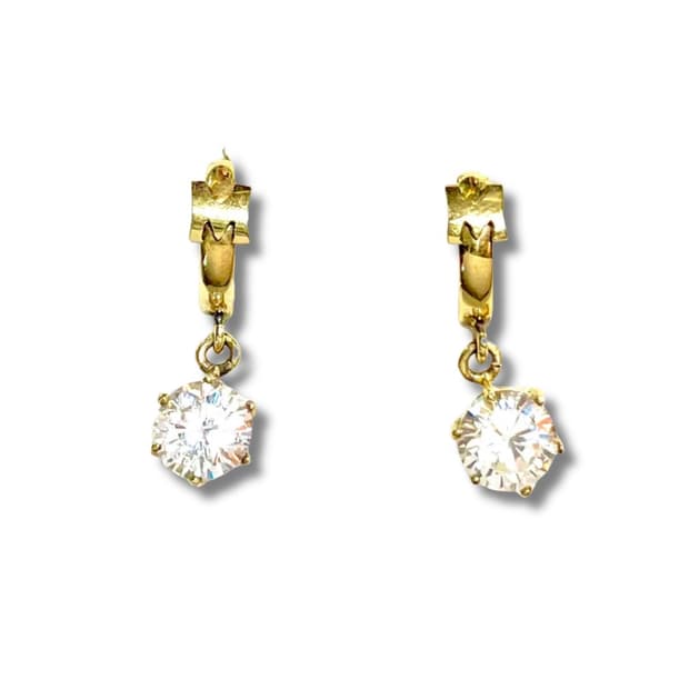 Metro City Gold Crystal Hoop Earrings