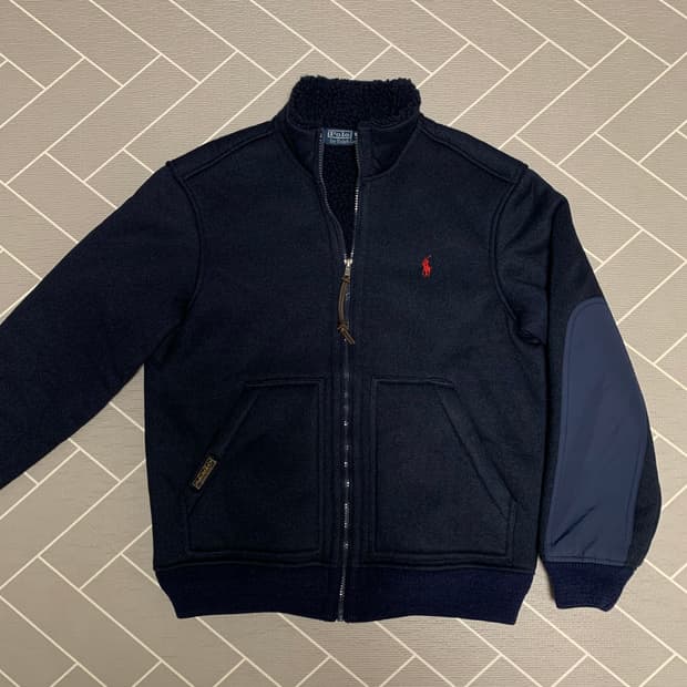 폴로 플리그 쉐르파 양털 자켓