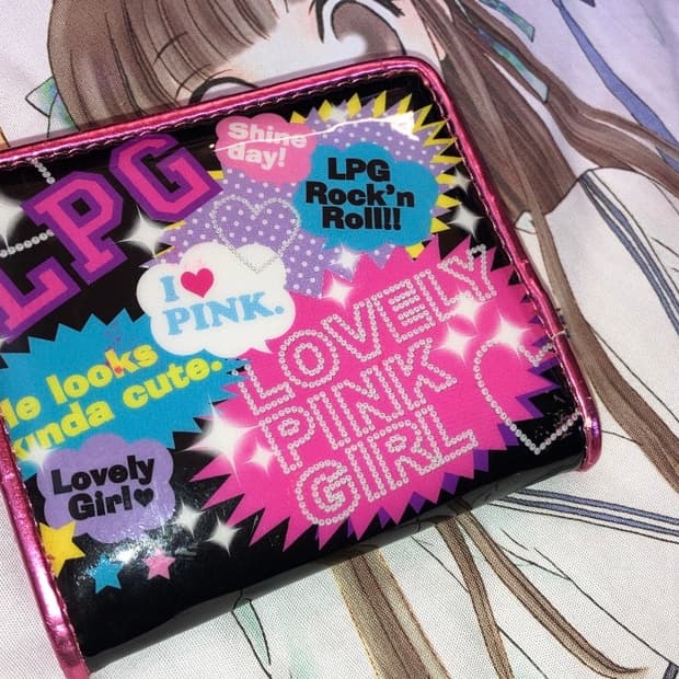 pink gyaru style wallet