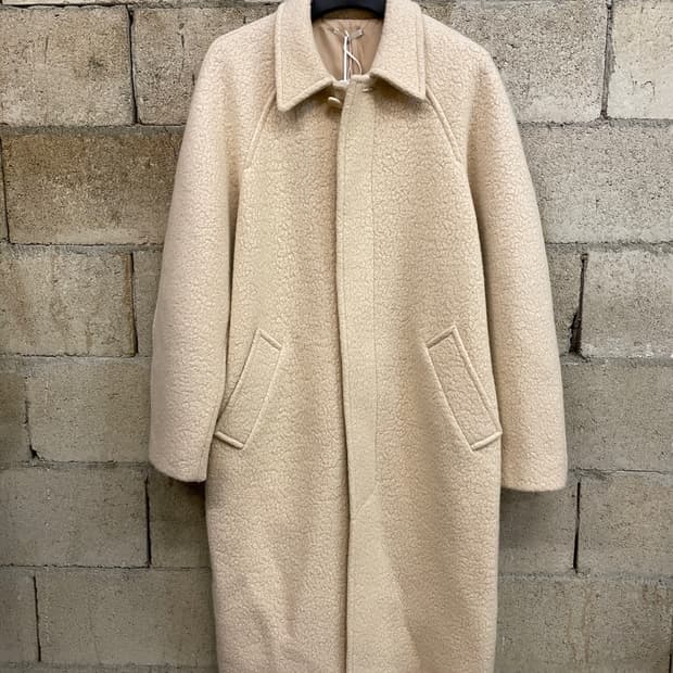 아모멘토 부클 알파카 울 코트