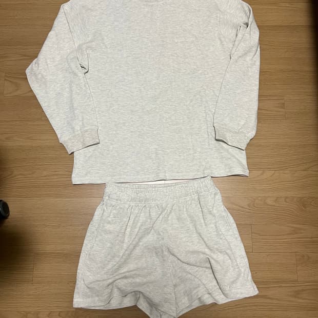 (셋업가격)쓰리타임즈 코지 와플 셋업 오트밀