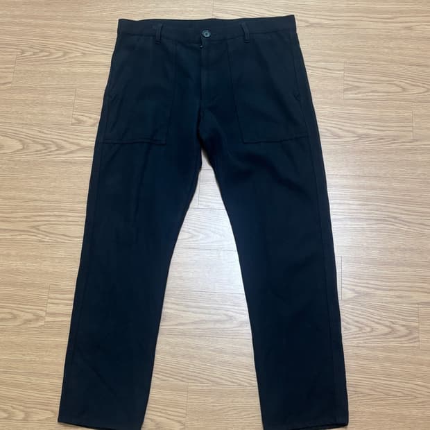 꼼데가르송 셔츠 블랙 울 베이커 팬츠 L