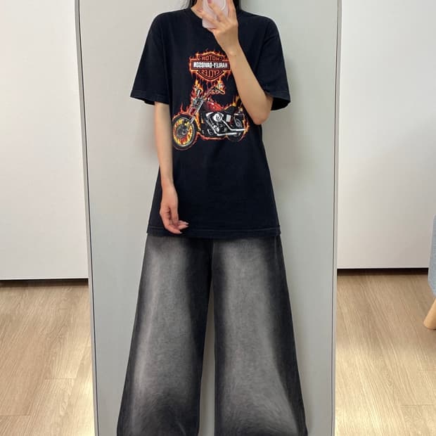 할리데이비슨 코리아 서울 블랙 반팔 티셔츠