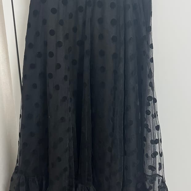 일본 빈티지) 땡땡이 롱스커트