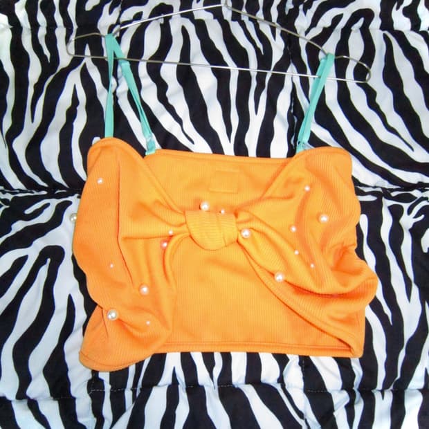 Cutie Gyaru Beads ribbon Top 