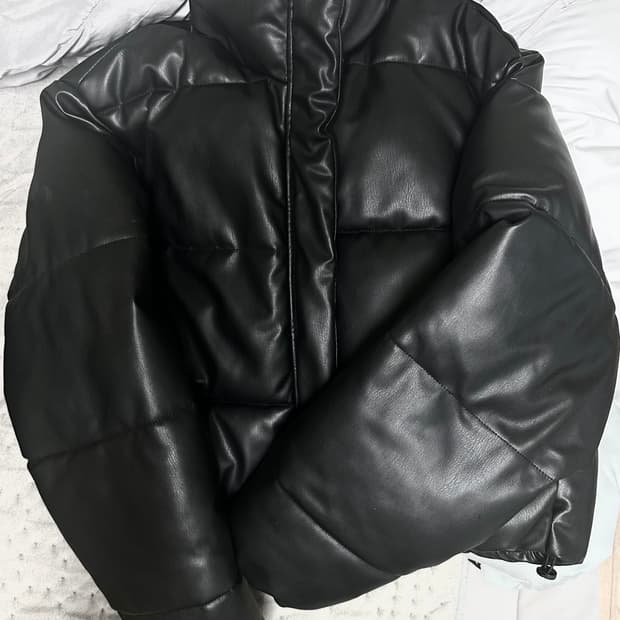 자라 레더 패딩