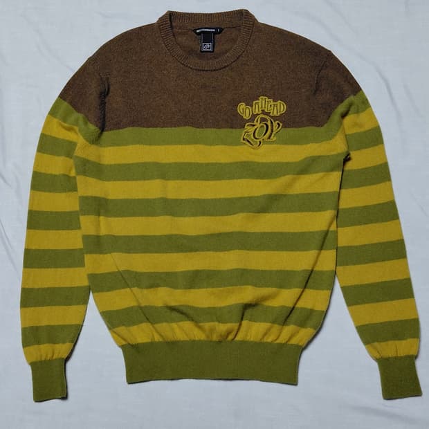 일본 골프웨어 ZOY 스트라이프 니트 M (무료배송)