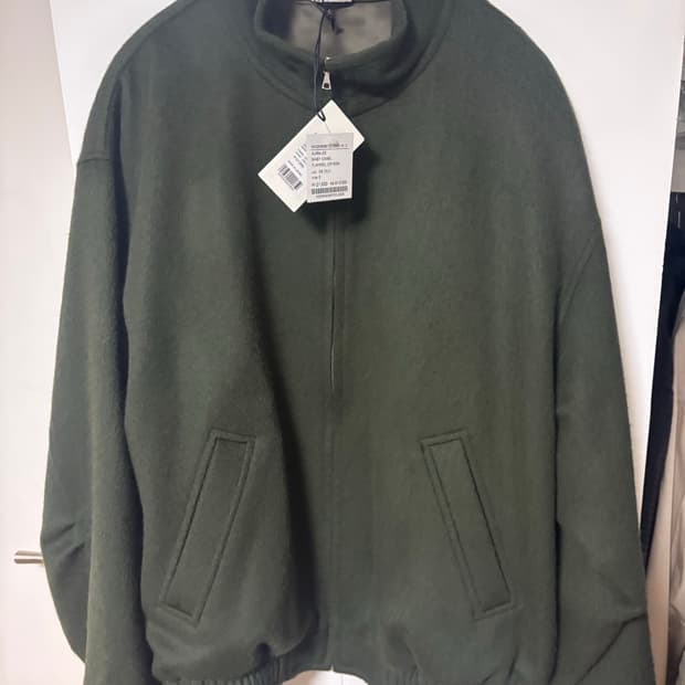 [5]오라리 베이비 카멜 블루종 다크올리브 팝니다