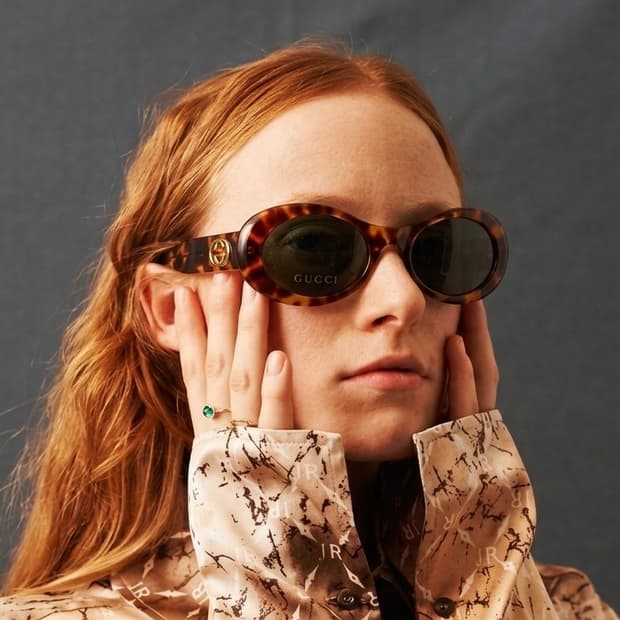 vintage gucci  GG2400 오벌 선글라스 /톨토이즈