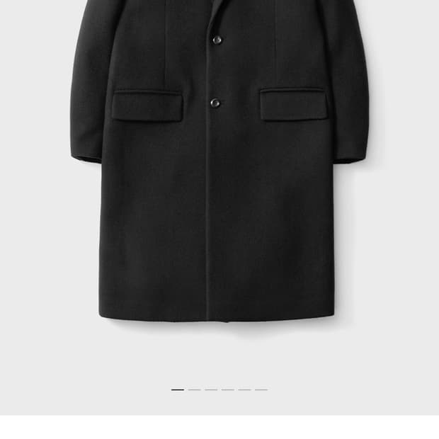포터리 캐시미어 블렌드 울 코트 다크 네이비 - 2