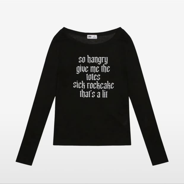 새상품) 락케이크 펑크메쉬탑 롱슬리브 블랙