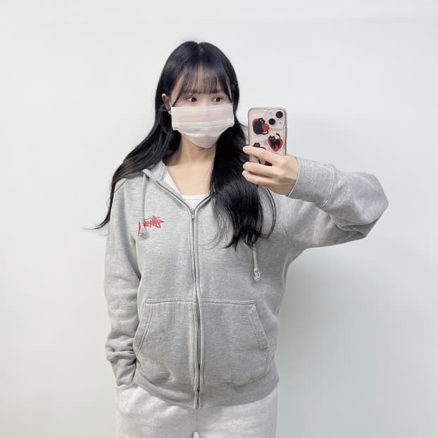 스투시 Stussy 멀티 로고 후드집업 그레이