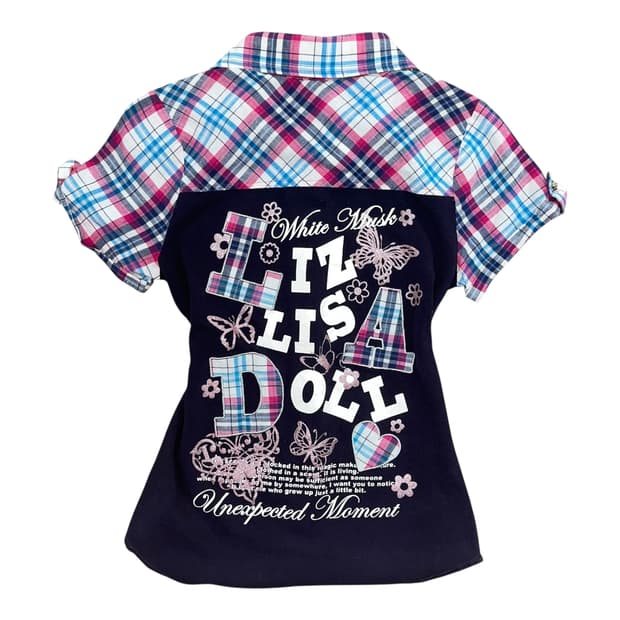 LIZ LISA doll 리즈리사돌 체크 반팔셔츠 키치y2k갸루