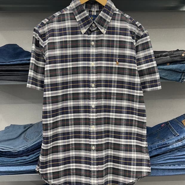 (L)폴로 체크 반팔셔츠-M1802