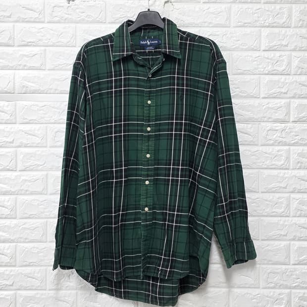 폴로 랄프로렌 오버핏 체크 셔츠 L
