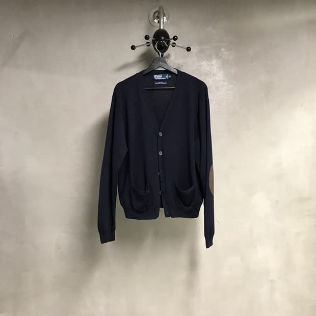 폴로 랄프로렌 엘보우 패치 가디건 네이비 XL