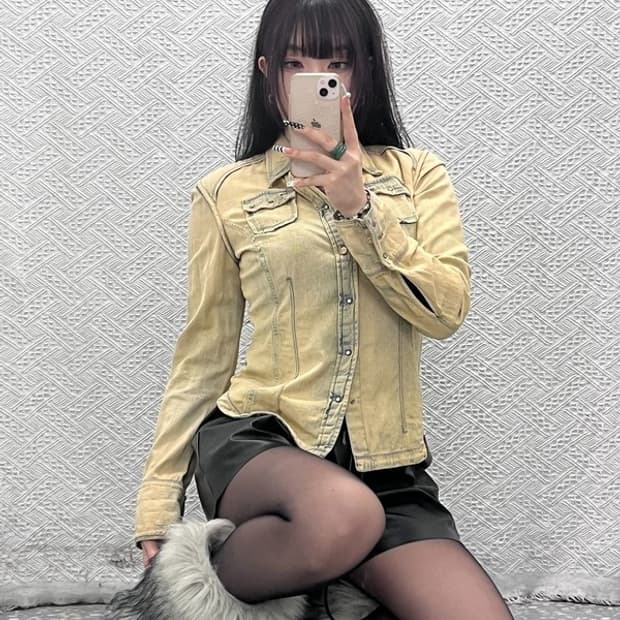 디젤 아메카지 컨트리 웨스턴 빈티지 셔츠 M C10177