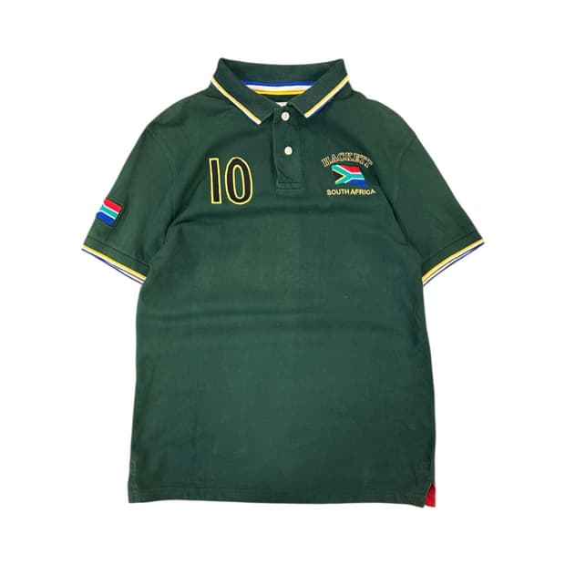 M) 해켓 런던 그린 자수 반팔 폴로셔츠 T-105